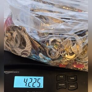 Mixed Jewelry Scrap & DIY Lot 4.2 lbs, Various Colors & Materials